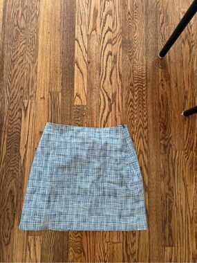 Club Monaco Blue Plaid Mini Skirt